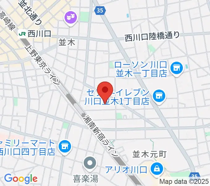 ワゴムスタジオの地図