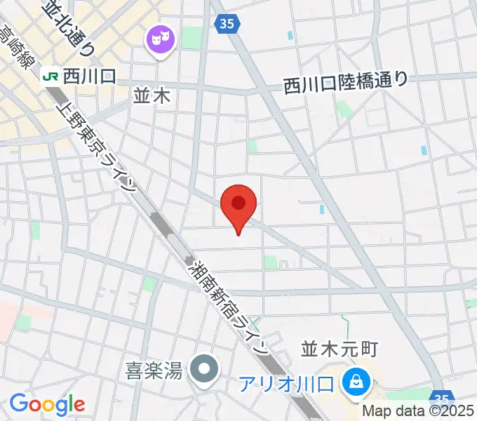 ワゴムスタジオの地図