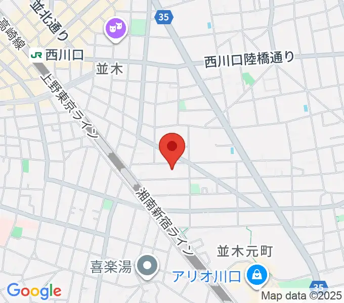ワゴムスタジオの地図