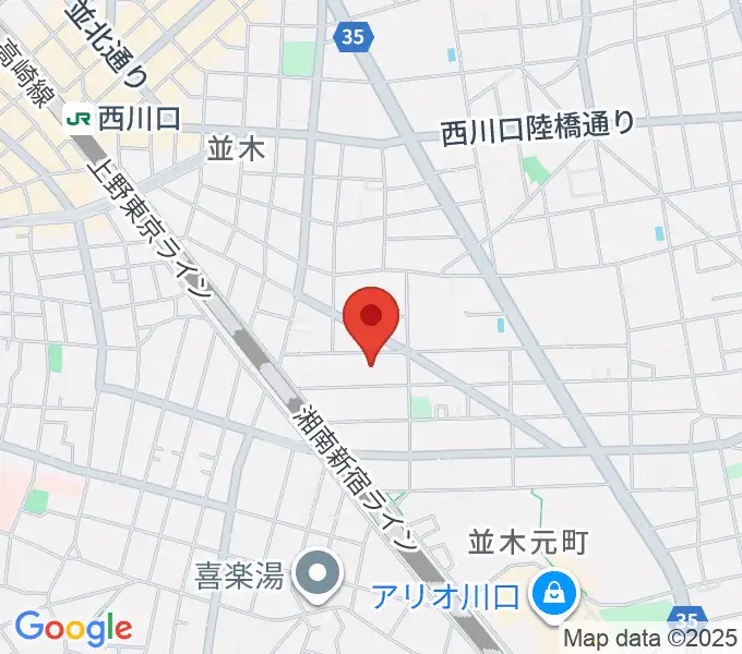 ワゴムスタジオの地図