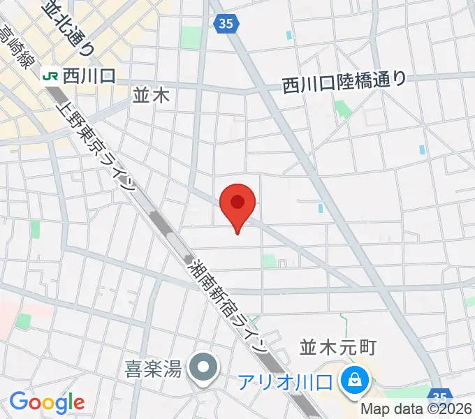 ワゴムスタジオの地図