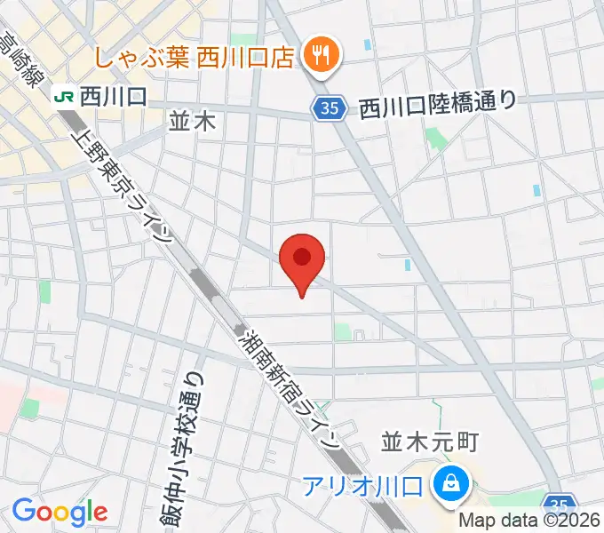 ワゴムスタジオの地図