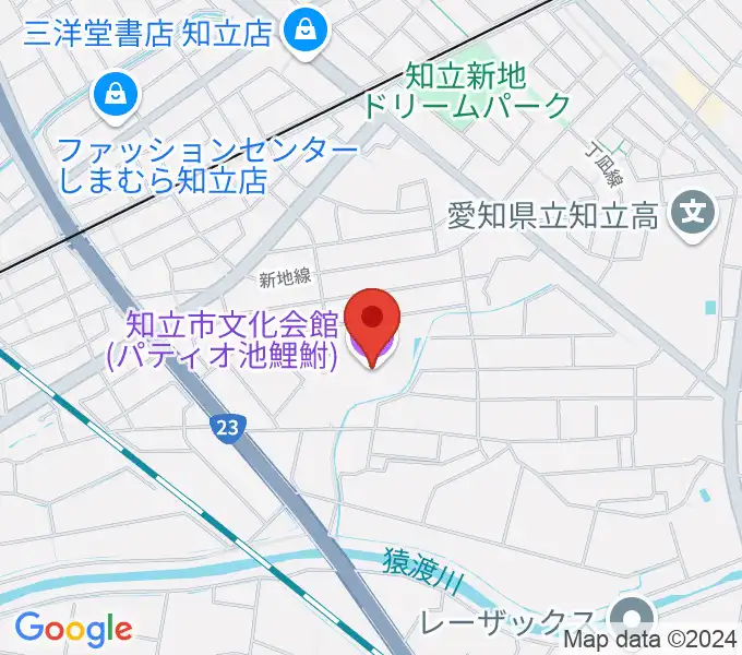 知立市文化会館 パティオ池鯉鮒の地図