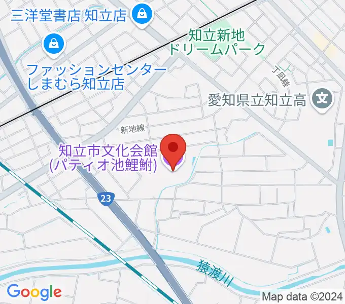 知立市文化会館 パティオ池鯉鮒の地図