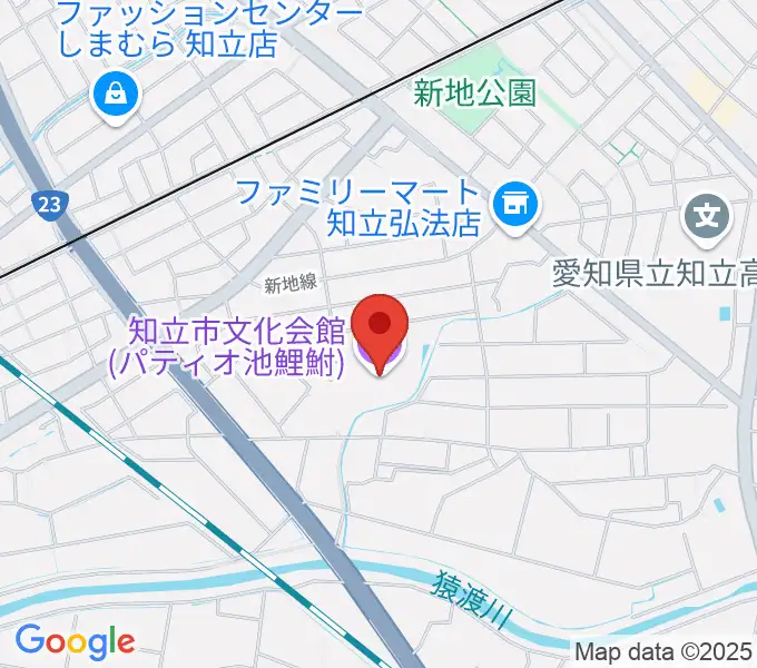 知立市文化会館 パティオ池鯉鮒の地図
