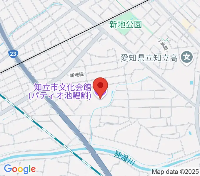 知立市文化会館 パティオ池鯉鮒の地図