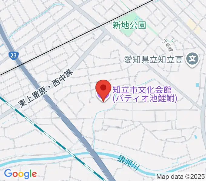 知立市文化会館 パティオ池鯉鮒の地図