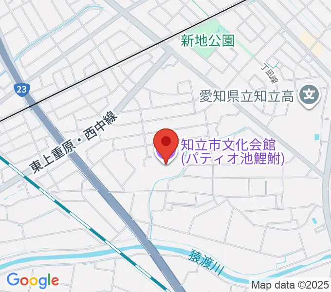 知立市文化会館 パティオ池鯉鮒の地図