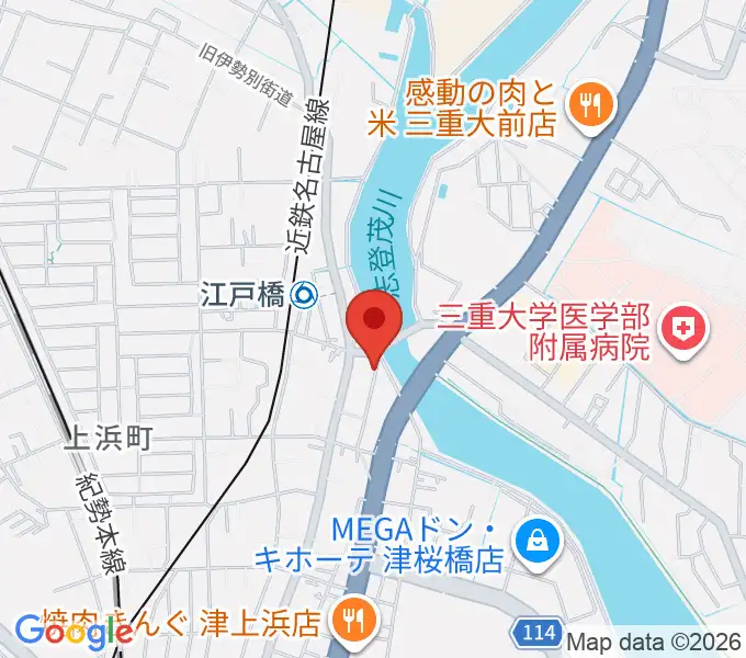 津あけぼの座の地図