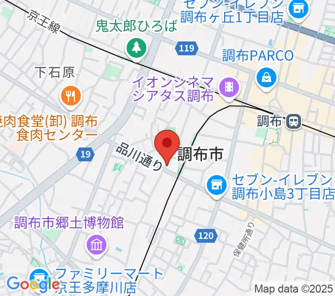 調布BerryMusicの地図