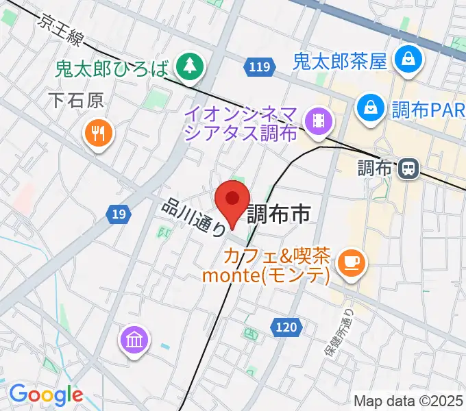 調布BerryMusicの地図