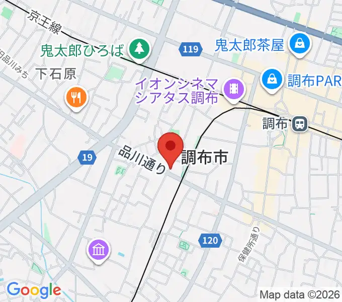 調布BerryMusicの地図