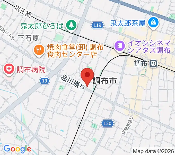 調布BerryMusicの地図