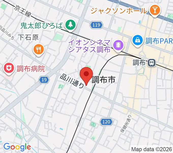 調布BerryMusicの地図