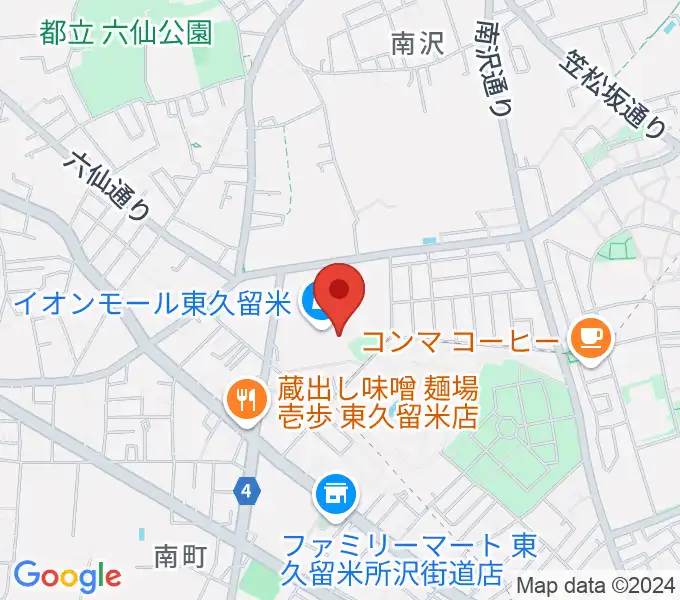 山野楽器 イオンモール東久留米店の地図