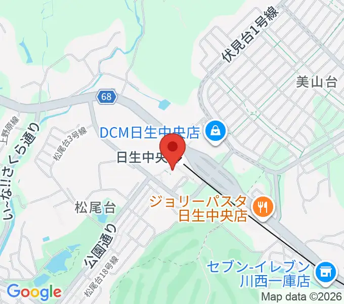 ハセガワ楽器 日生センターの地図