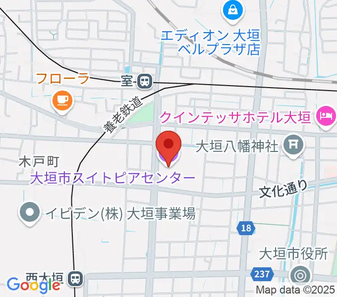 大垣市スイトピアセンターの地図