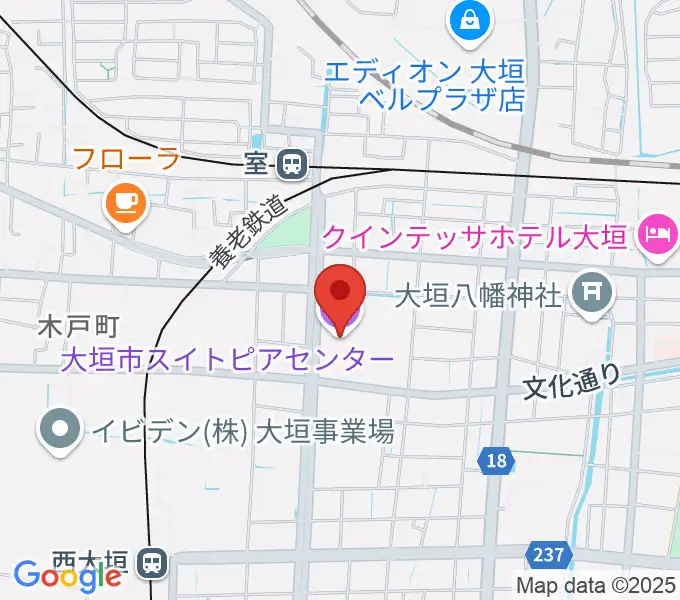 大垣市スイトピアセンターの地図