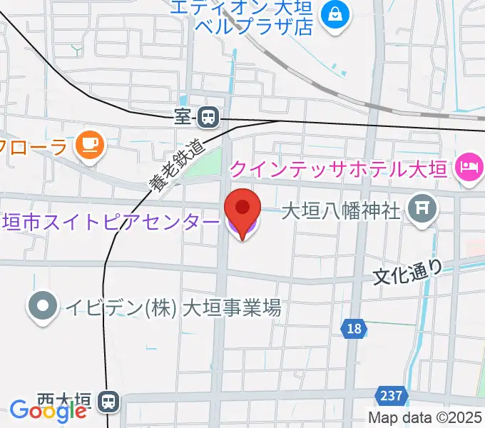 大垣市スイトピアセンターの地図