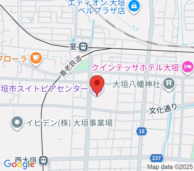 大垣市スイトピアセンターの地図