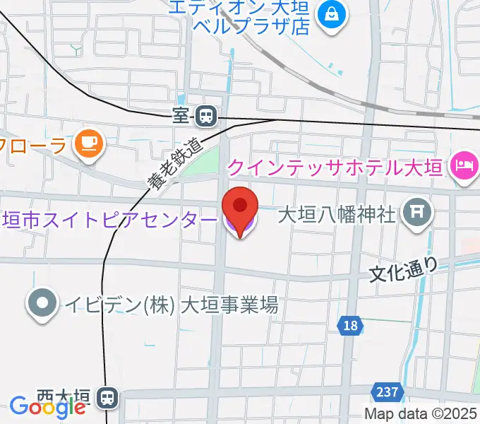 大垣市スイトピアセンターの地図