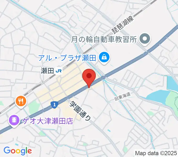 ロマン楽器 瀬田ショップの地図