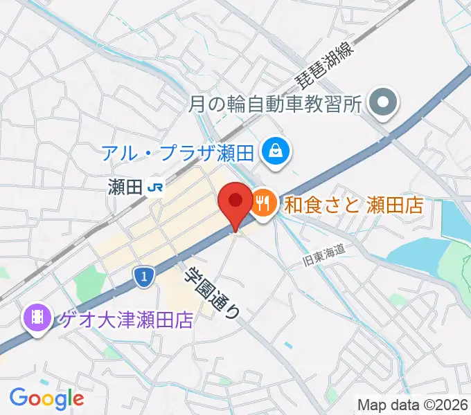 ロマン楽器 瀬田ショップの地図