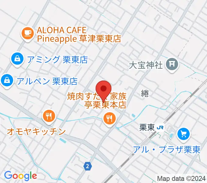 ロマン楽器 ユニスタイル栗東の地図