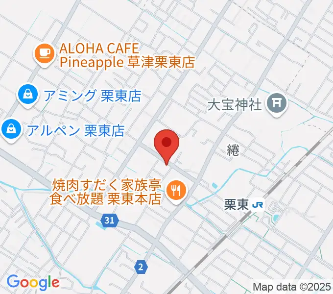 ロマン楽器 ユニスタイル栗東の地図