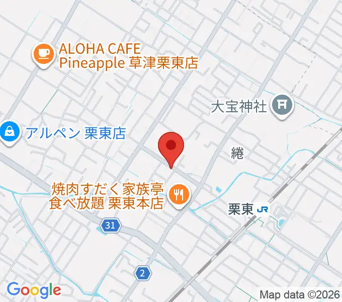 ロマン楽器 ユニスタイル栗東の地図