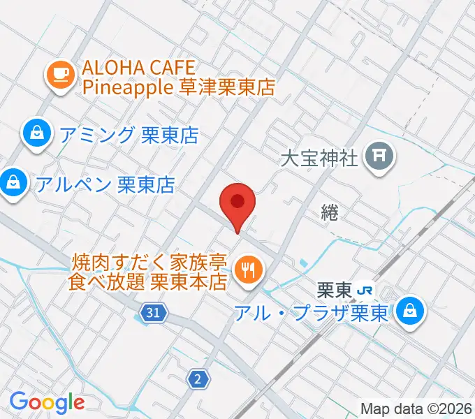ロマン楽器 ユニスタイル栗東の地図