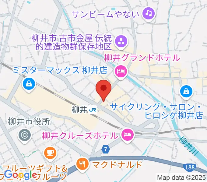 ふちだ楽器店 柳井音楽センターの地図