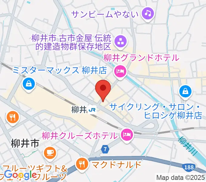 ふちだ楽器店 柳井音楽センターの地図