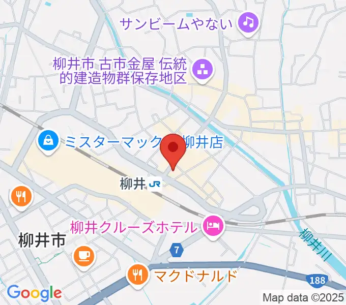 ふちだ楽器店 柳井音楽センターの地図