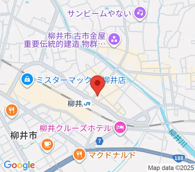ふちだ楽器店 柳井音楽センターの地図