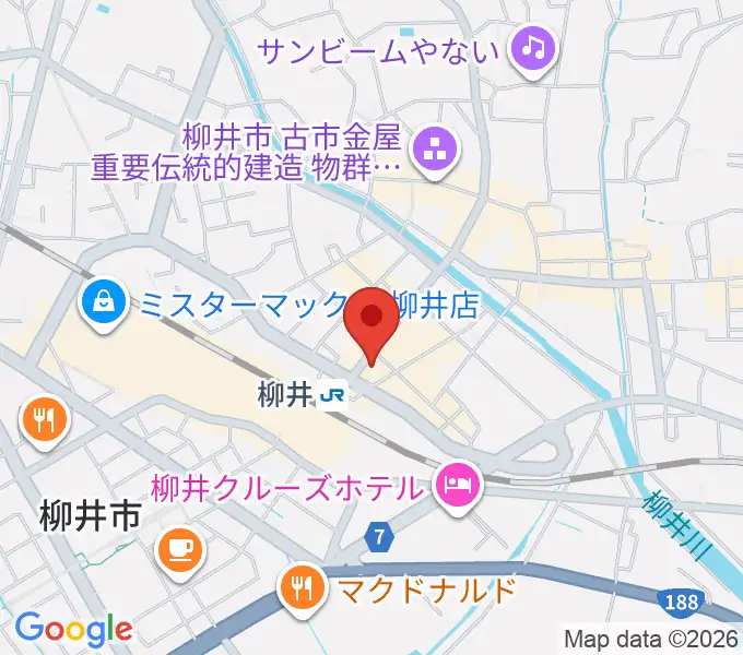 ふちだ楽器店 柳井音楽センターの地図