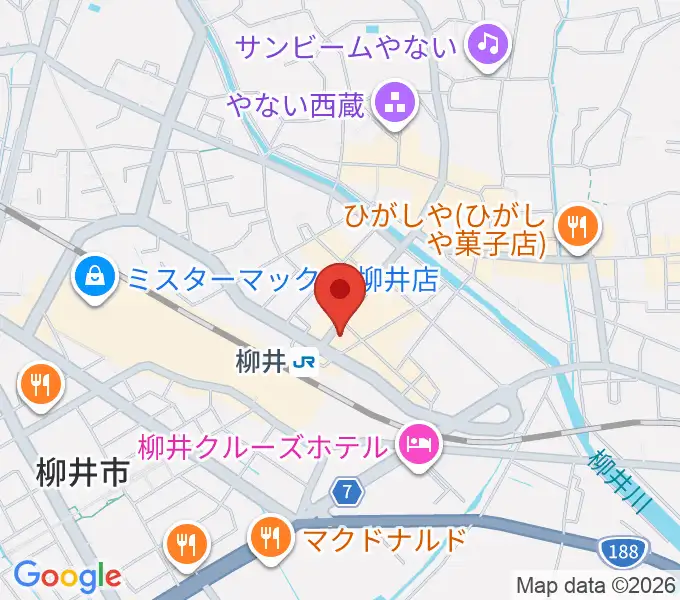 ふちだ楽器店 柳井音楽センターの地図