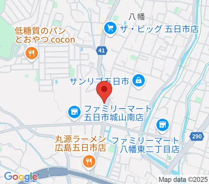 ふちだ楽器店 八幡センターの地図