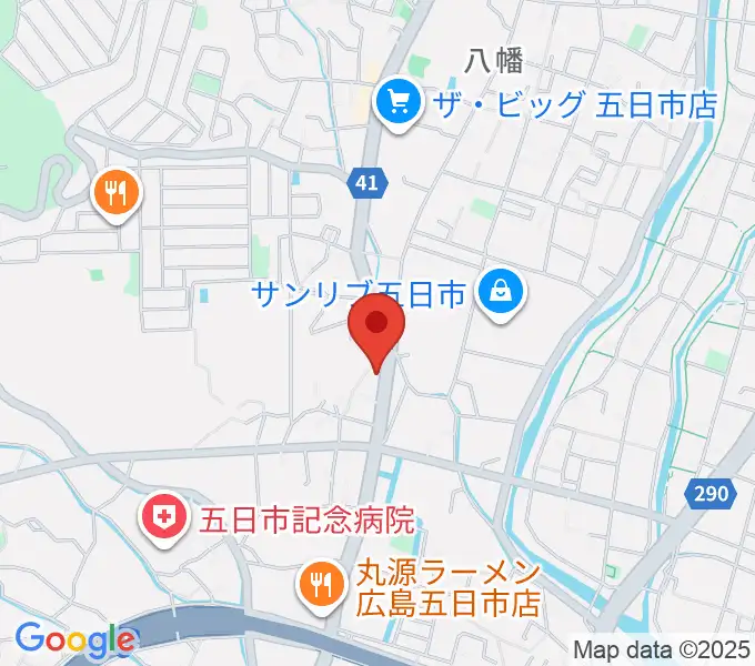 ふちだ楽器店 八幡センターの地図