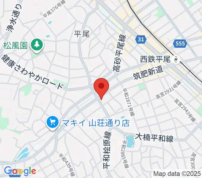 フカノ楽器店 平尾ピアノ教室の地図