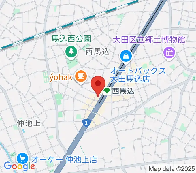 ライフコミュニティ西馬込 音楽スタジオの地図