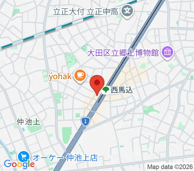 ライフコミュニティ西馬込 音楽スタジオの地図