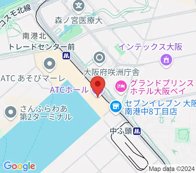 ATCホールの地図