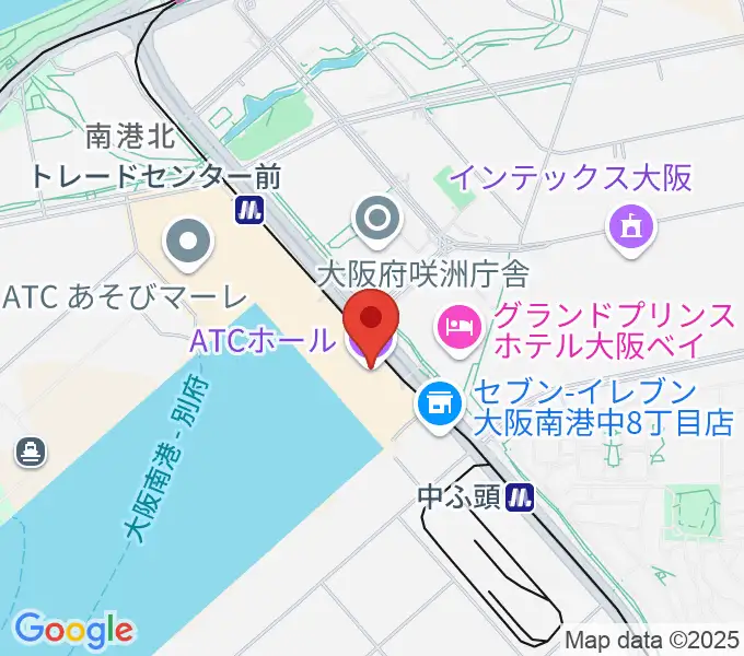 ATCホールの地図