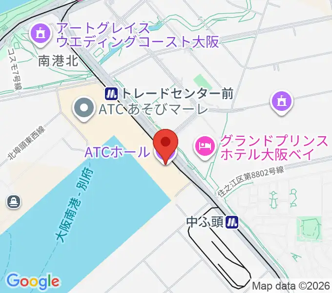 ATCホールの地図