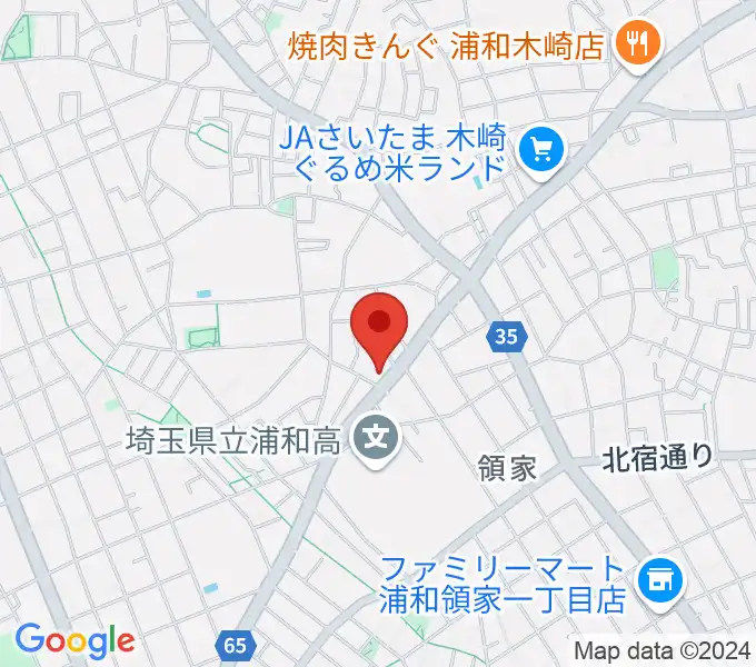 柏屋楽器 領家ミュージックセンターの地図