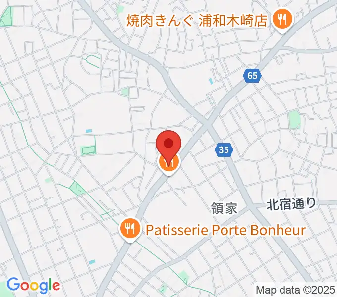 柏屋楽器 領家ミュージックセンターの地図