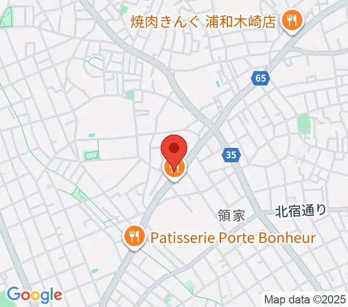 柏屋楽器 領家ミュージックセンターの地図