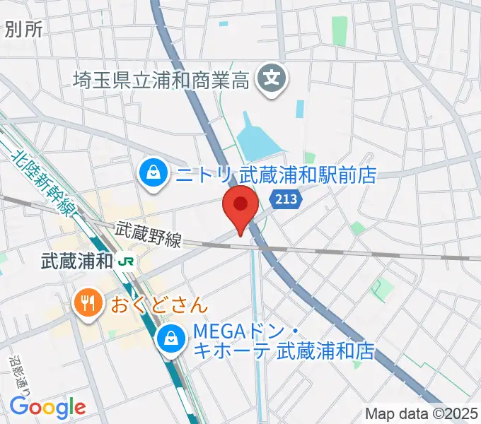 柏屋楽器 武蔵浦和ミュージックセンターの地図