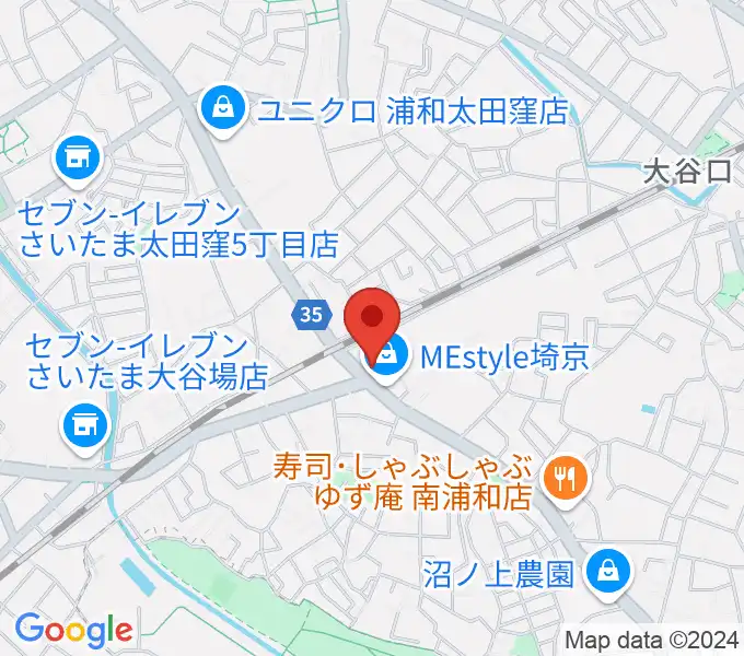 柏屋楽器 ミュージックサロン浦和南の地図